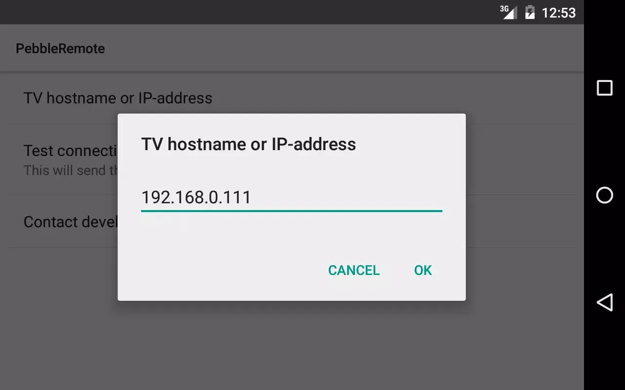Tangkapan skrin Pebble remote for Samsung TV