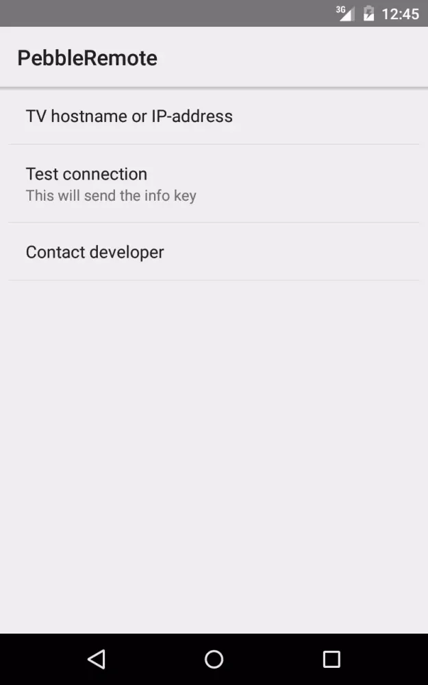 Tangkapan skrin Pebble remote for Samsung TV