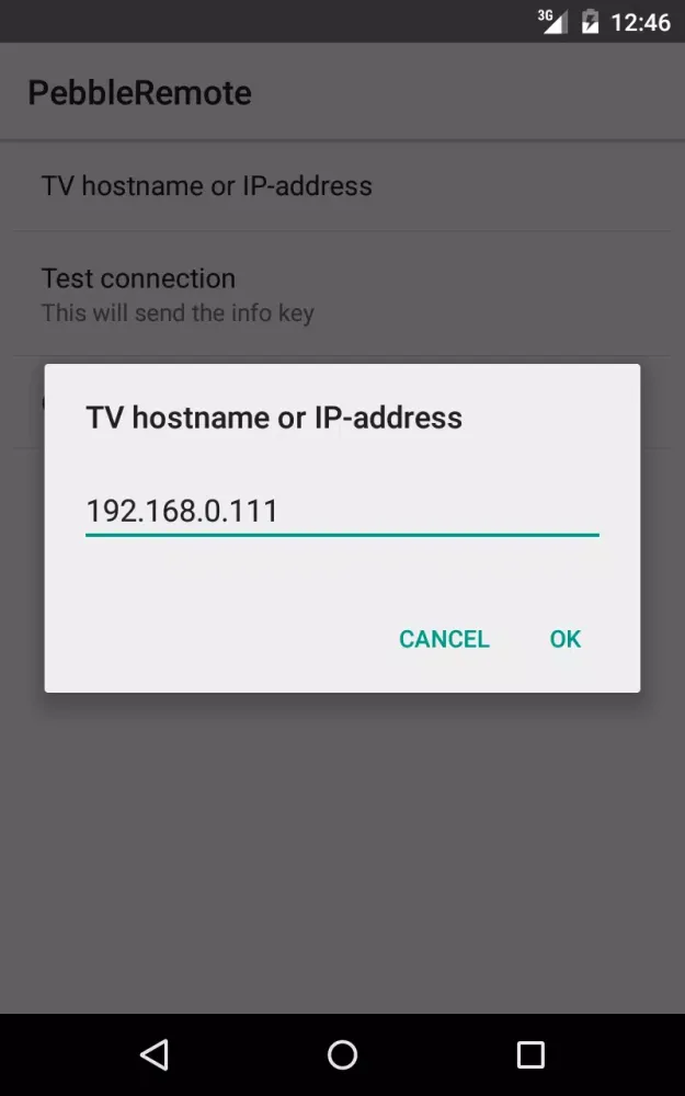 Tangkapan skrin Pebble remote for Samsung TV