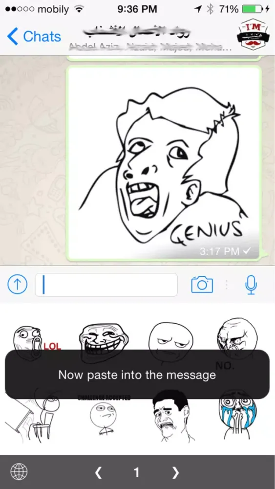 Capturas de tela do Meme Keyboard.