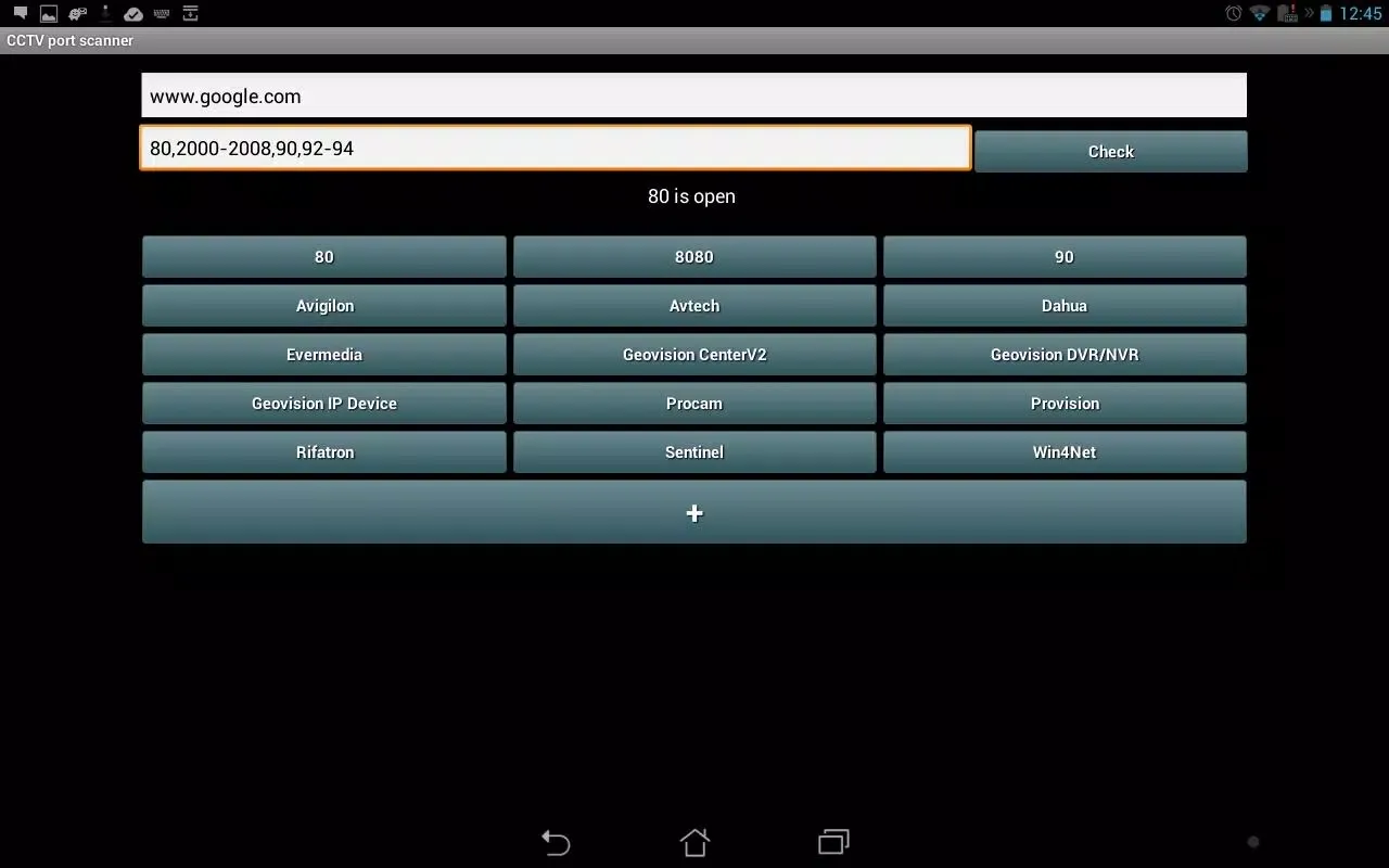 Screenshot di CCTV Port Scanner
