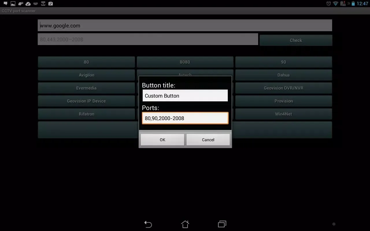 Screenshot di CCTV Port Scanner