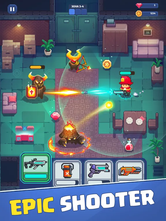 Firefighter: pixel shooter iPad  Screenshots