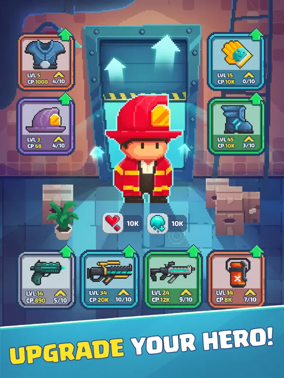 Firefighter: pixel shooter iPad  Screenshots