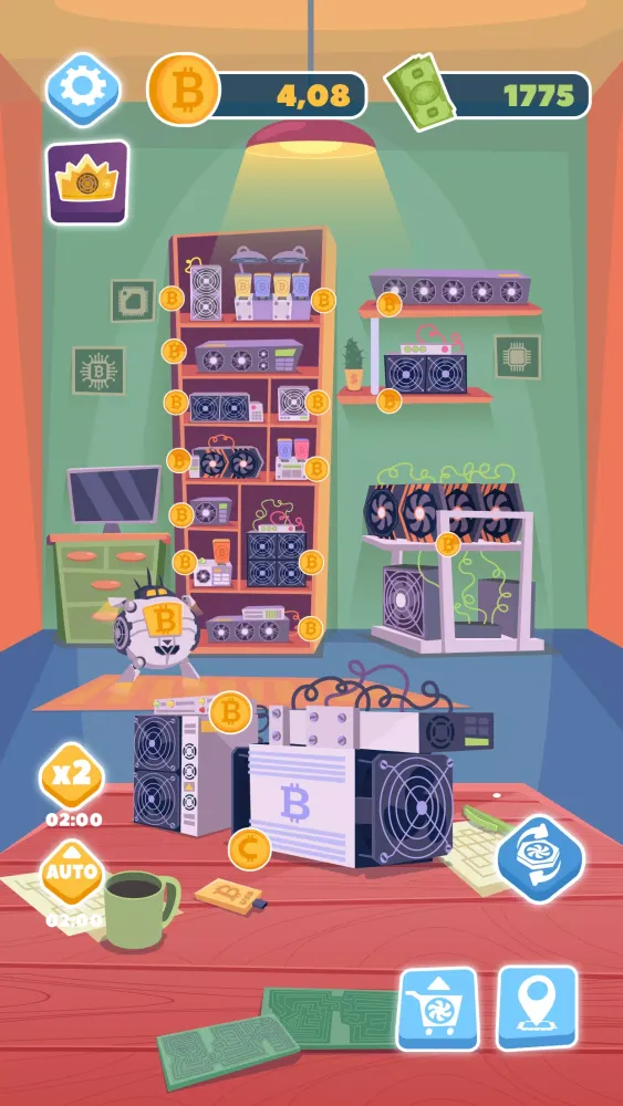 Bitcoin mining: idle simulator應用截圖