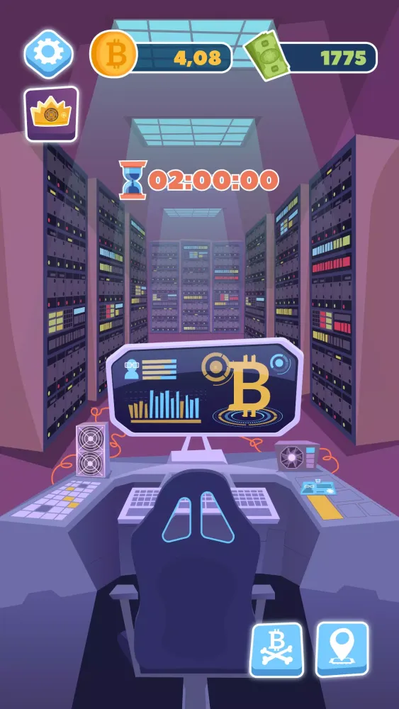Bitcoin mining: idle simulator應用截圖