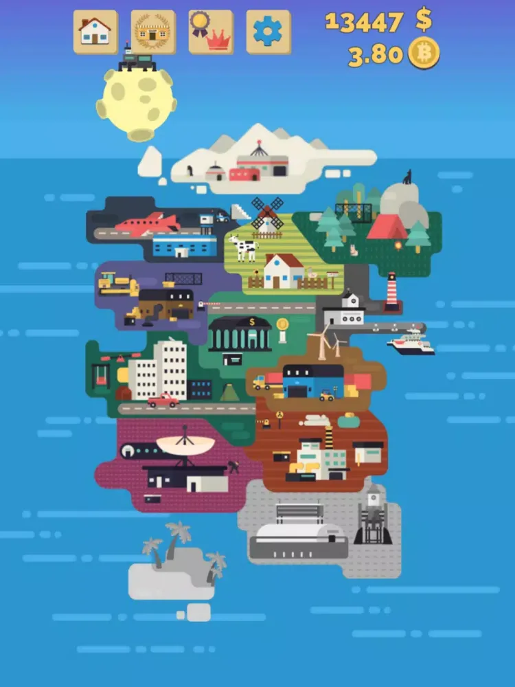 Tangkapan skrin Bitcoin mining: life simulator iPad