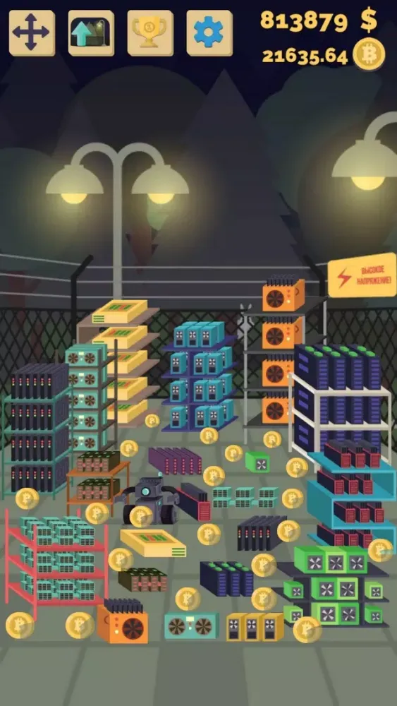 Tangkapan skrin Bitcoin mining: life simulator