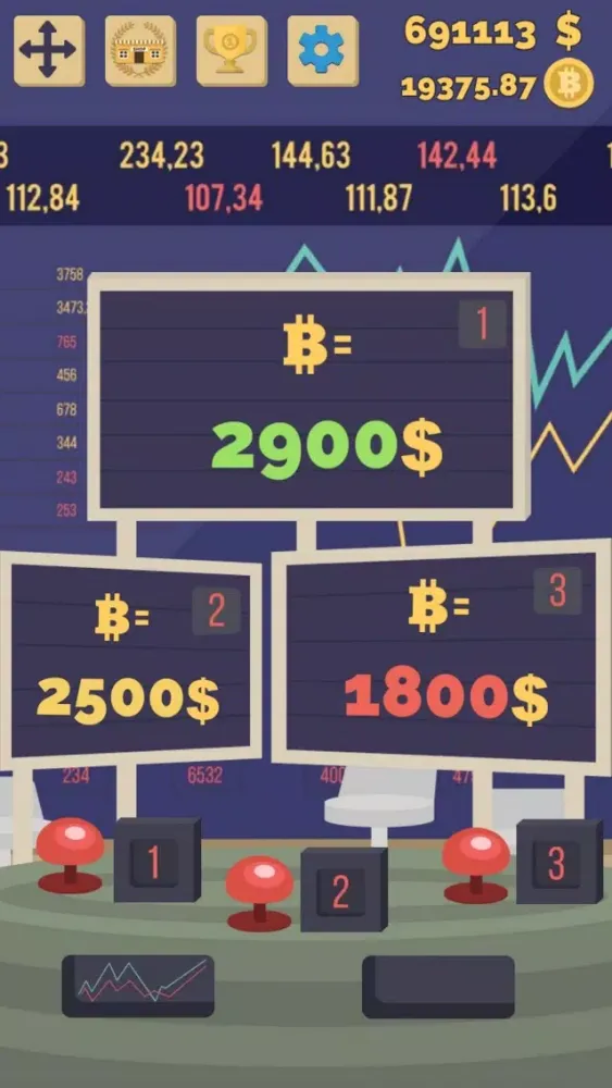 Tangkapan skrin Bitcoin mining: life simulator