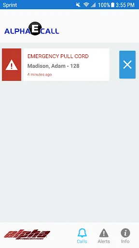 Tangkapan layar AlphaECall