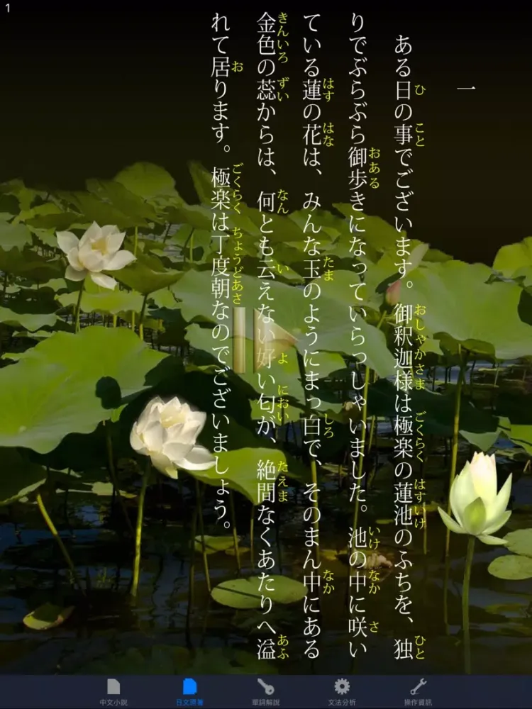 蜘蛛之絲：看小說學日文（中日對照） iPad  스크린샷