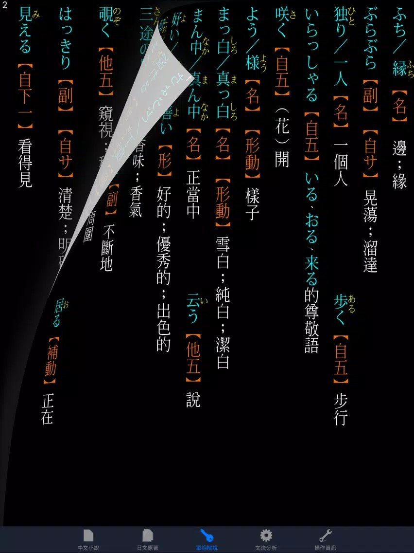 蜘蛛之絲：看小說學日文（中日對照） iPad  Screenshots