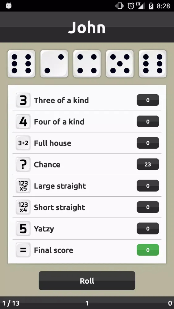Yatzy Screenshots