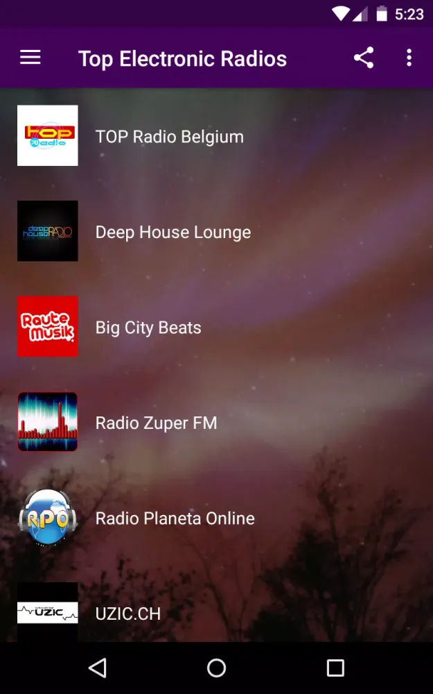ภาพหน้าจอของ Electronic Radios - Techno, Ra