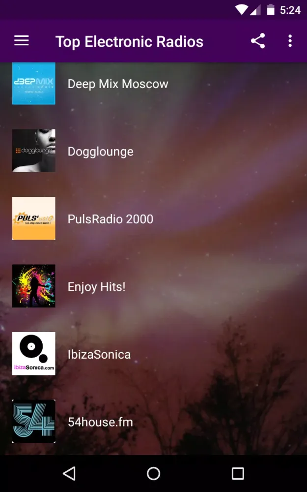 ภาพหน้าจอของ Electronic Radios - Techno, Ra