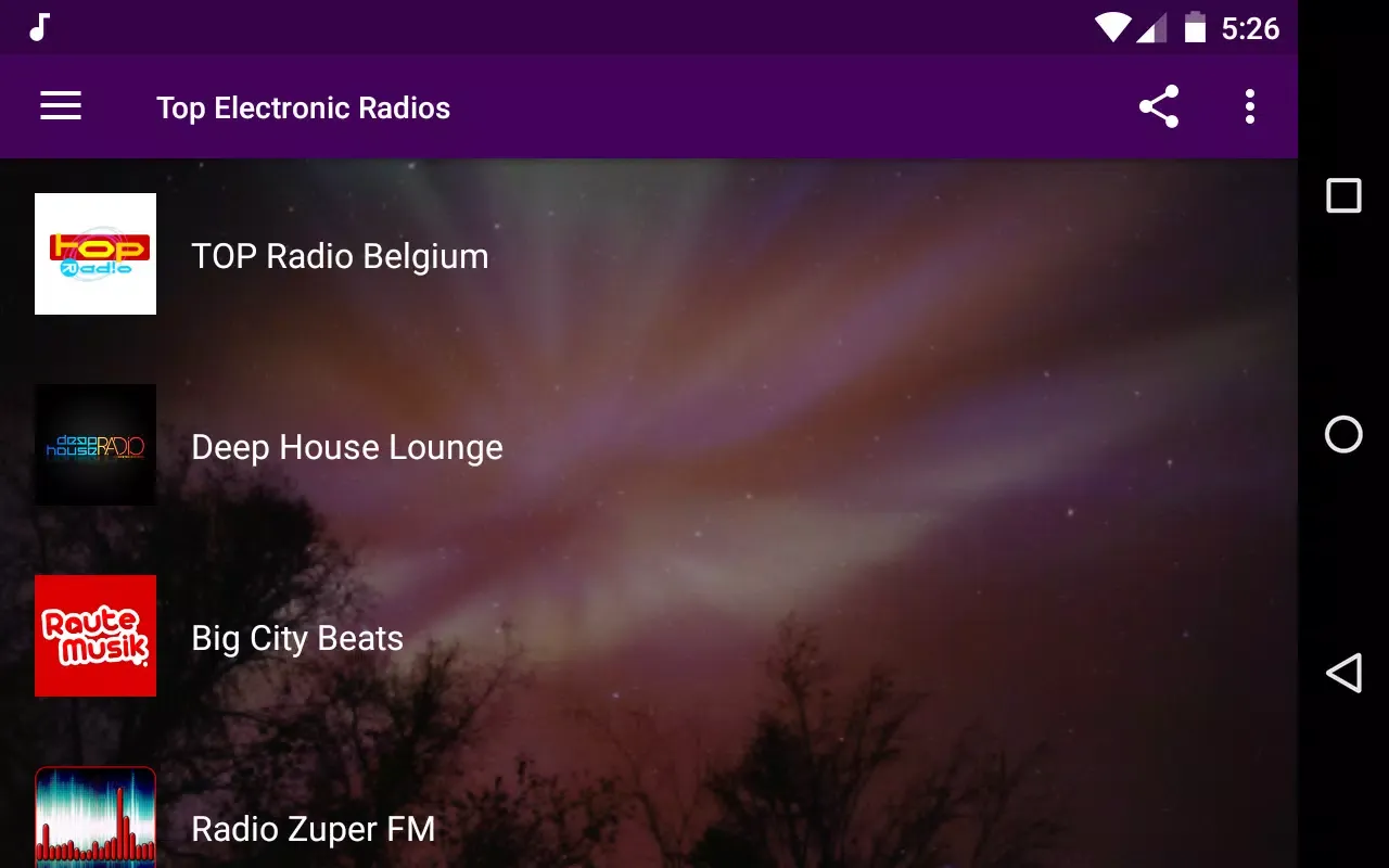 ภาพหน้าจอของ Electronic Radios - Techno, Ra