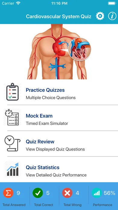 ภาพหน้าจอของ Cardiovascular System Quizzes
