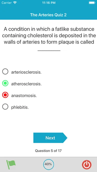ภาพหน้าจอของ Cardiovascular System Quizzes