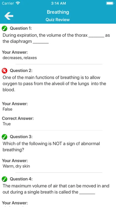 تصاویر Respiratory System Quizzes