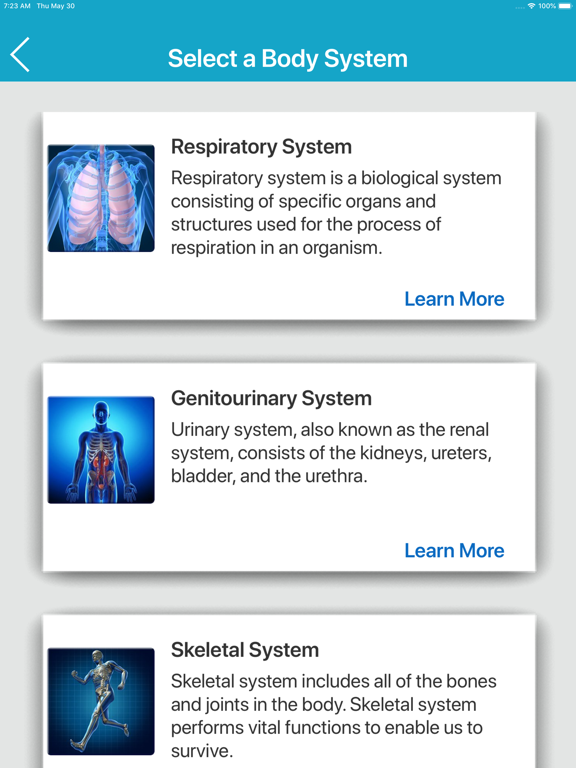 Tangkapan skrin The Human Body Systems iPad 