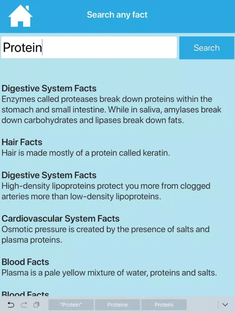 Cool Human Body Facts iPad  Screenshots