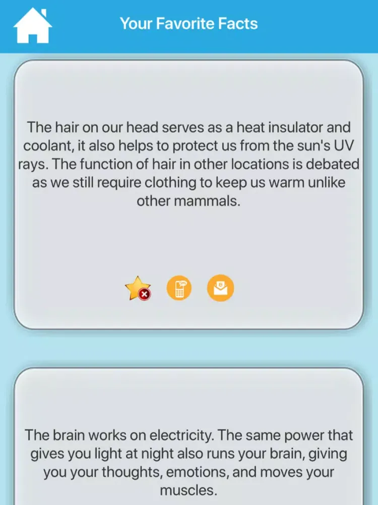 Cool Human Body Facts iPad  Screenshots