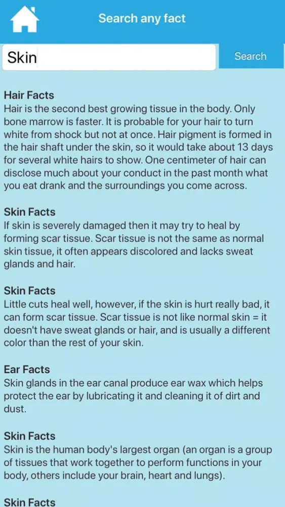Cool Human Body Facts Screenshots