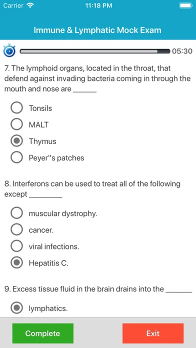 Human Immune System Quiz應用截圖