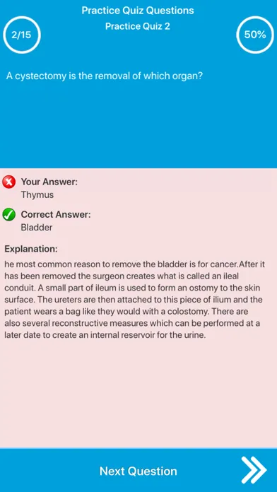Medical Terminologies Quiz Screenshots