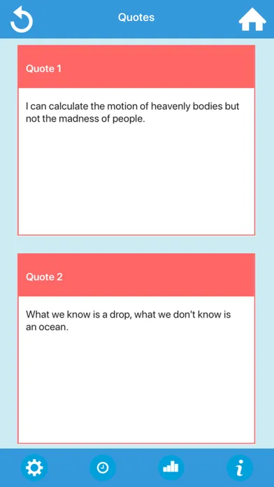 Newton Biography & Quiz Screenshots
