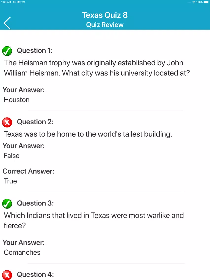 50 States : Texas Quiz iPad  سکرین شاٹس