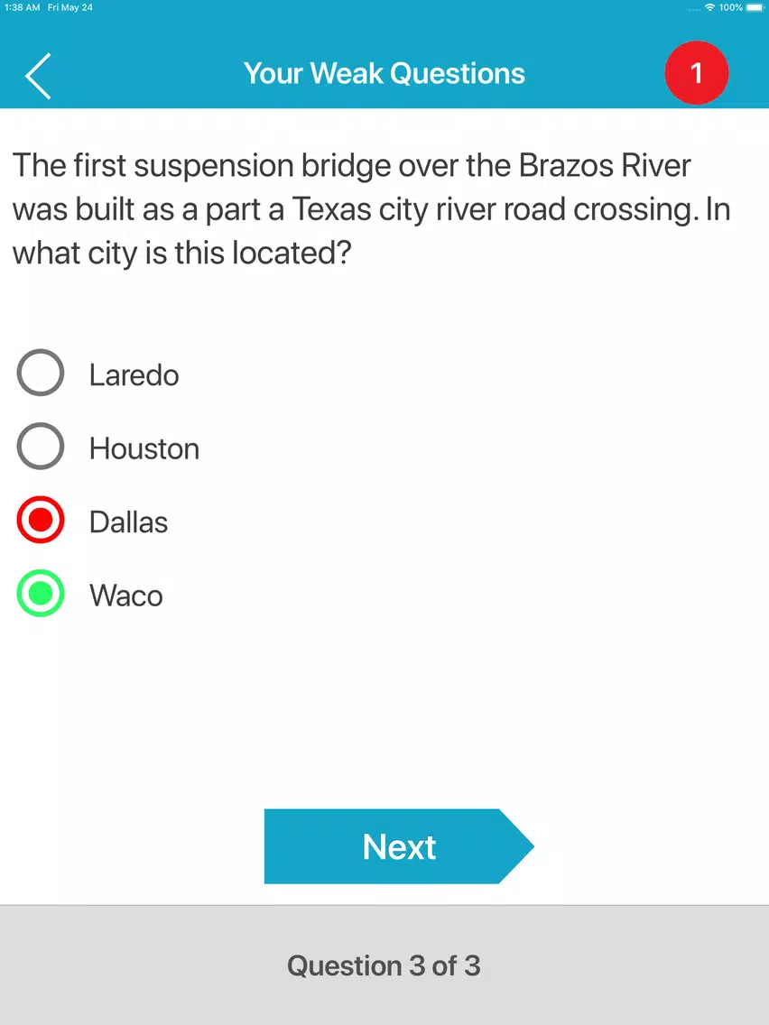 50 States : Texas Quiz iPad  سکرین شاٹس