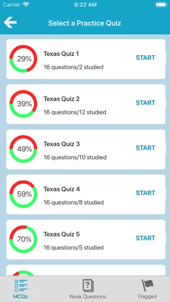 Tangkapan skrin 50 States : Texas Quiz