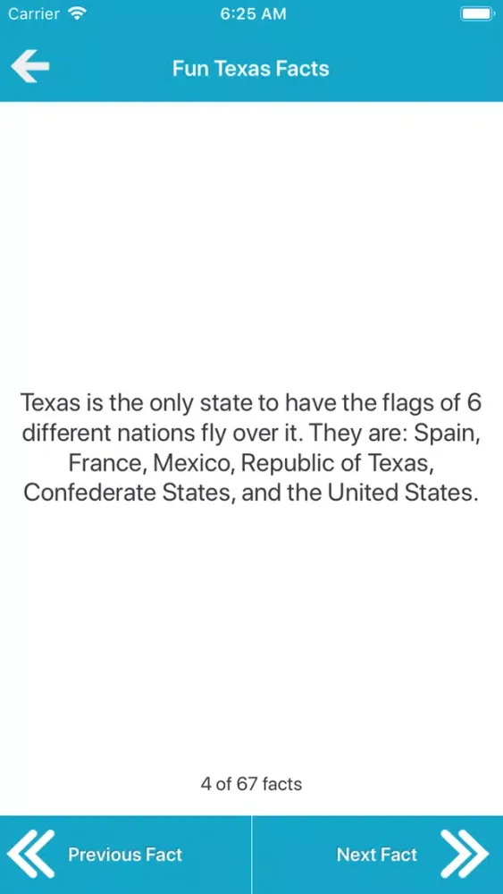 Tangkapan skrin 50 States : Texas Quiz