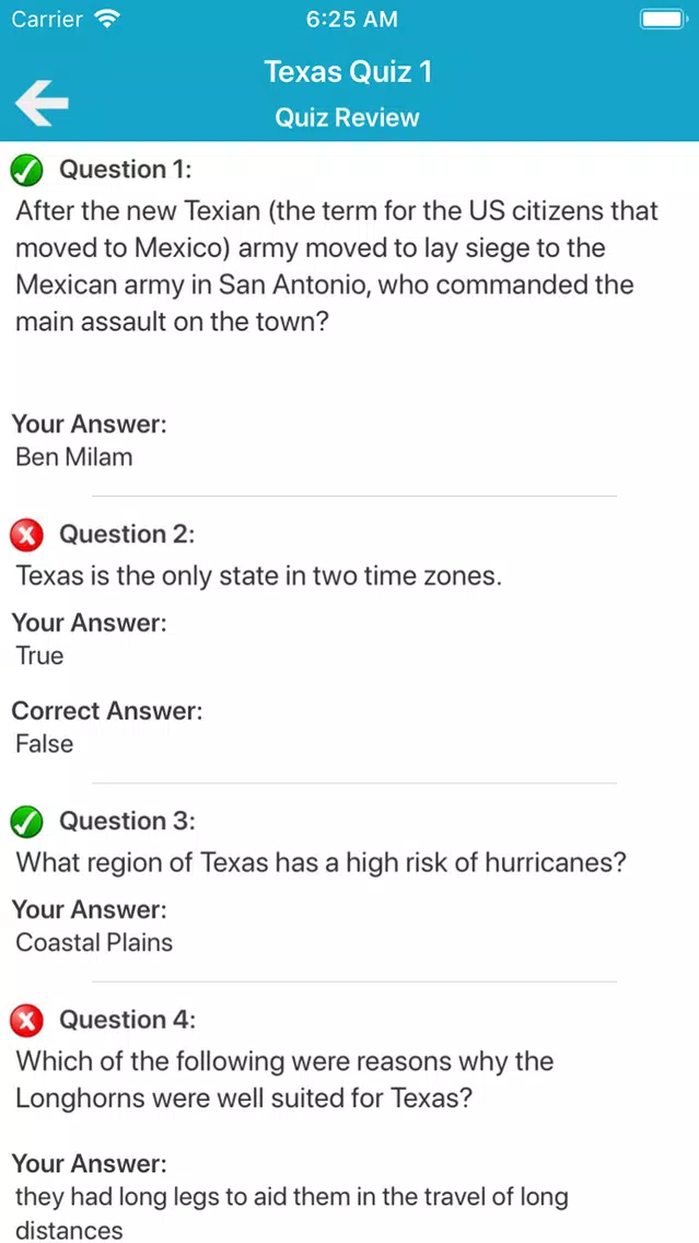 50 States : Texas Quiz سکرین شاٹس