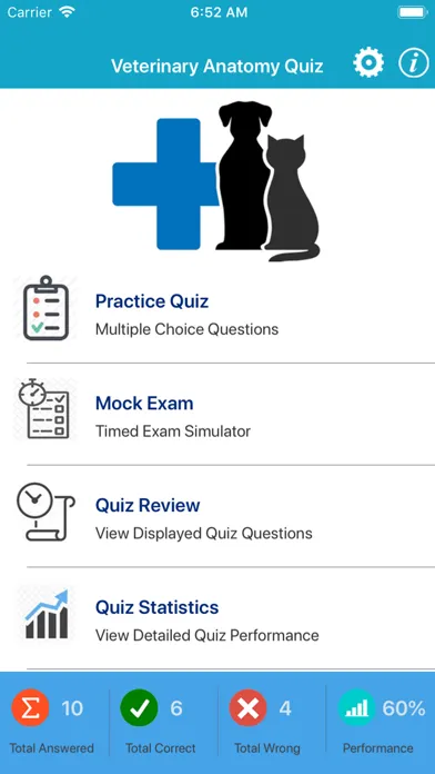 Tangkapan layar Veterinary Anatomy Quiz