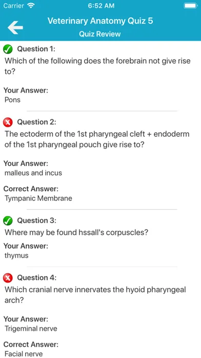 Tangkapan layar Veterinary Anatomy Quiz