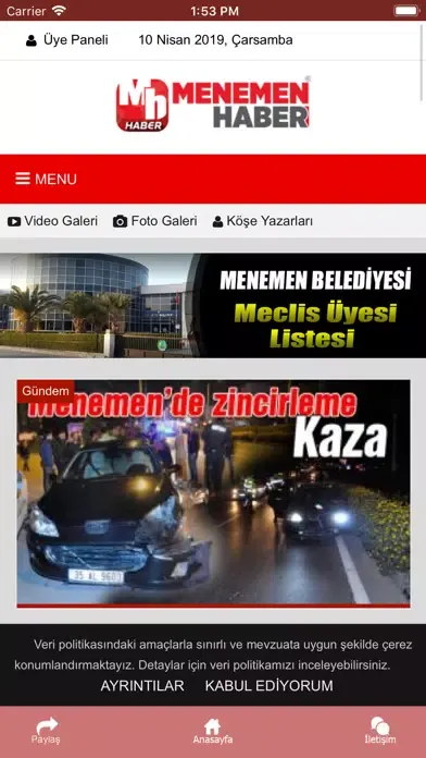 Captures d'écran de Menemen Haber - Son Dakika