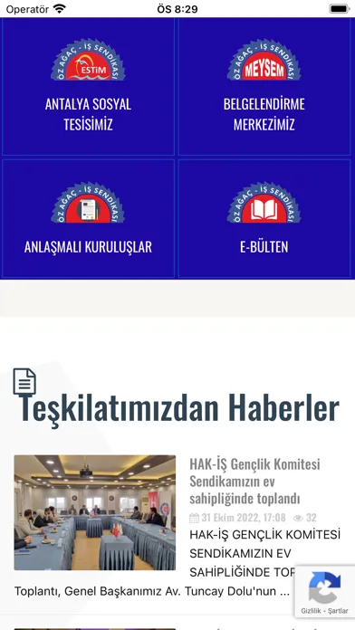Capturas de tela do Öz Ağaç – İş Sendikası