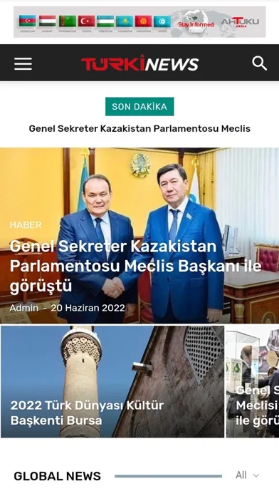 Capturas de tela do Turki News
