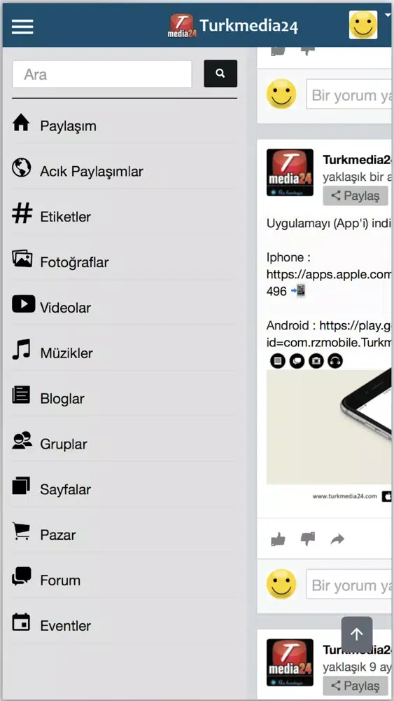 Turkmedia24 Mobil سکرین شاٹس