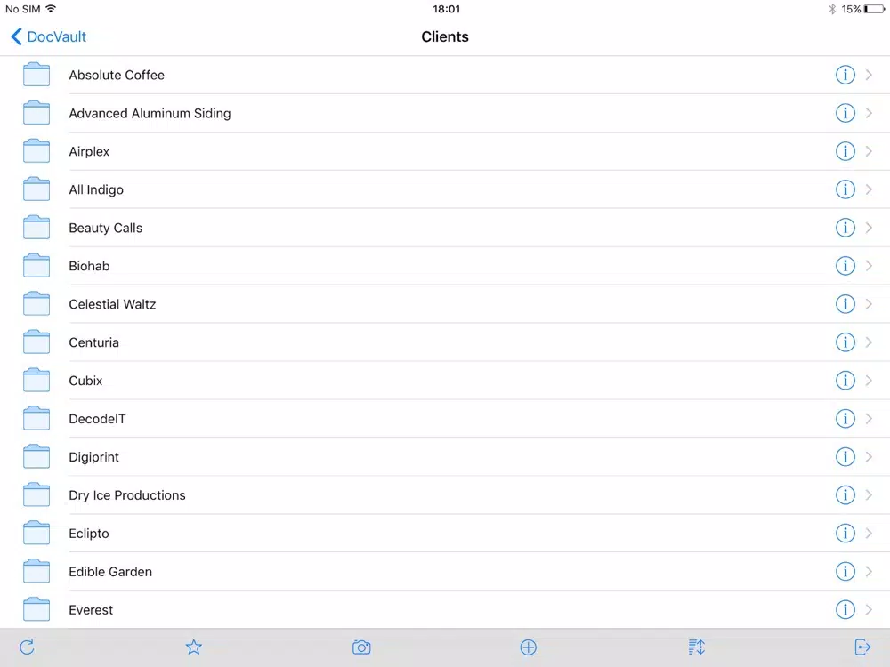 DocVault iPad 應用截圖
