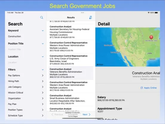 صور Gov Job Search iPad 