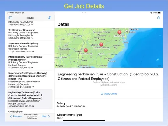صور Gov Job Search iPad 