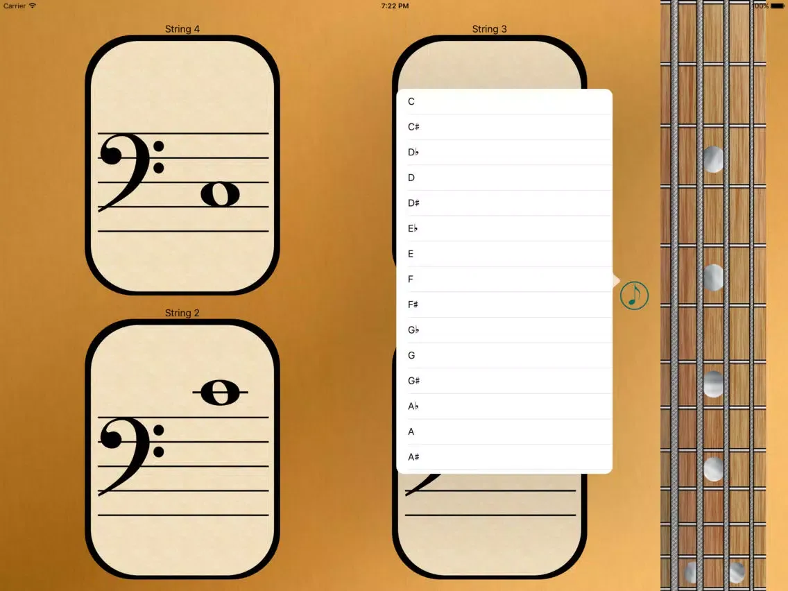 Bass Fretboard Notes iPad 應用截圖