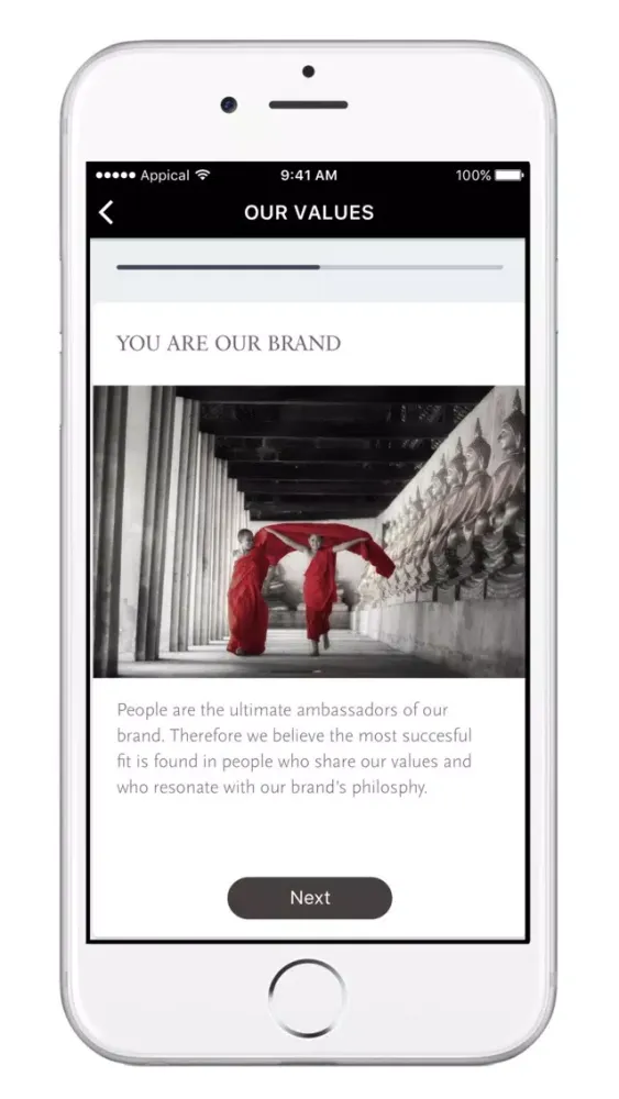 Zrzuty ekranu Rituals Learn.