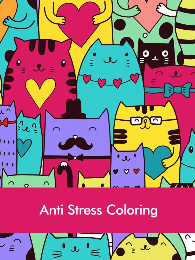 Doodle Coloring Book for Adults & Kids: Free Fun Coloring Games with Stress Relieving Color Therapy Pages iPad  Screenshots