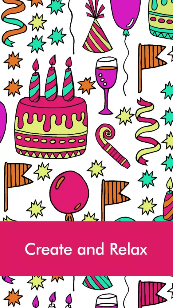 Doodle Coloring Book for Adults & Kids: Free Fun Coloring Games with Stress Relieving Color Therapy Pages Screenshots