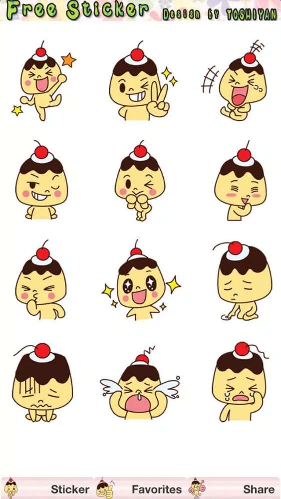 Funny Messenger,Chat Emoji design by TOSHIYAN for Facebook Emoticons, WhatsApp Emoticons, LINE Sticker, and Twitter Screenshots