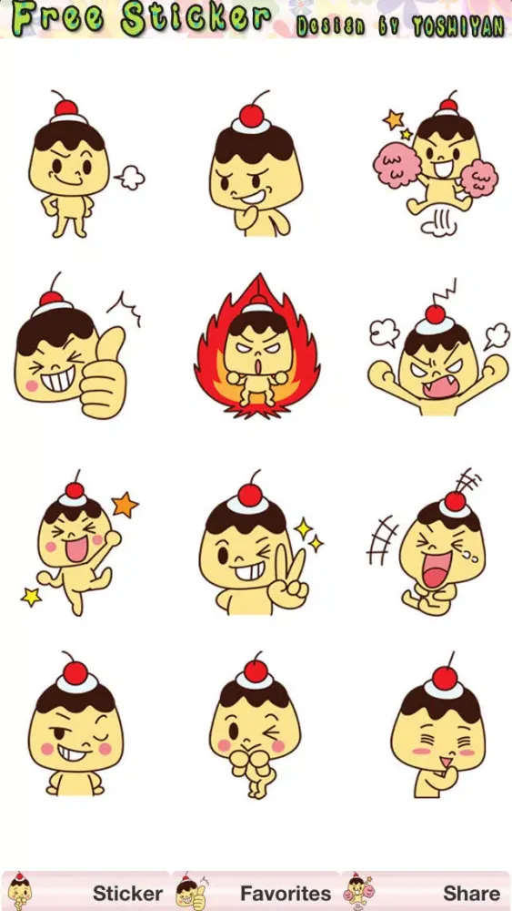 Funny Messenger,Chat Emoji design by TOSHIYAN for Facebook Emoticons, WhatsApp Emoticons, LINE Sticker, and Twitter Screenshots